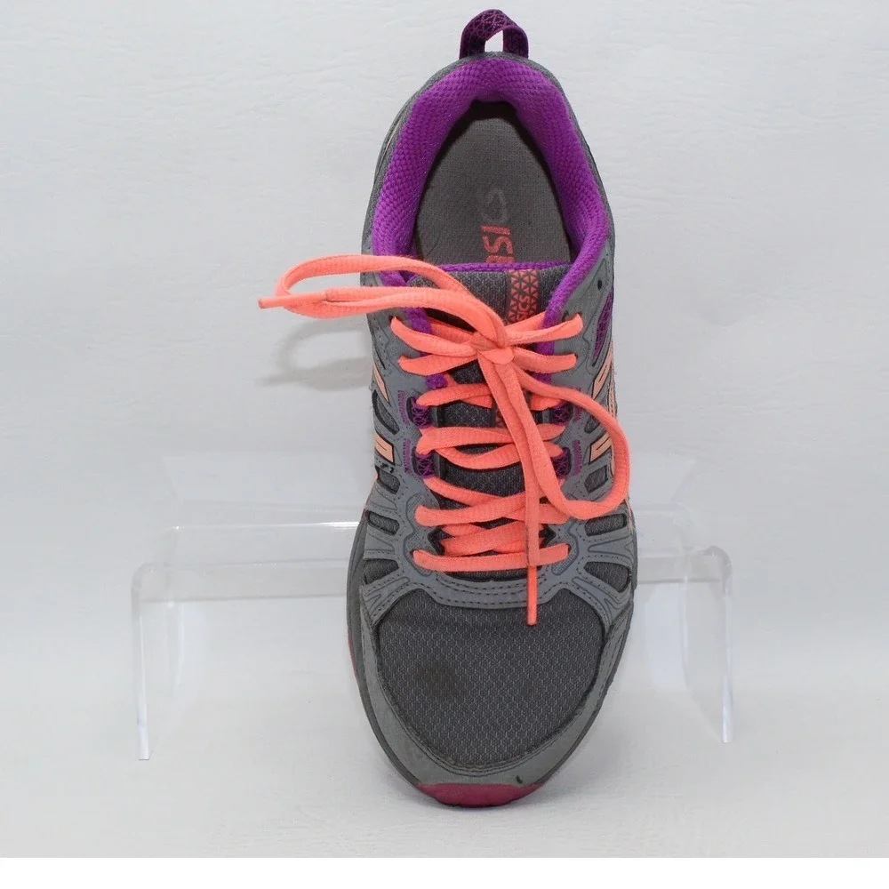SINGLE SHOE Asics Gel Venture 7 Kids Trail Running Shoe Grey Peach Purple Size 4
